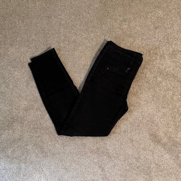 Joe's Jeans Denim - Joe's Jeans Black Zipper Skinny Ankle Jeans Jeggings Sz 29 (31x27)